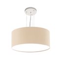 Ver imagem 1 de Lustre Pendente Redondo Cúpula em Tecido 30x15:Cru5935