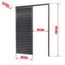 Ver imagem 2 de Porta de Correr Suspensa Veneziana Dir L.25 Cinza 210x90 Brimak