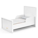 Ver imagem 3 de Jogo de Quarto Infantil Berço com Capitonê e Cômoda 4 Gavetas Tutto New Branco Soft - Matic Móveis