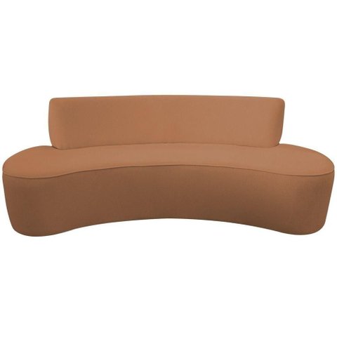 Sofá Orgânico 03 Lugares 180cm Mônaco Bouclé Terracota - Nexta Casa