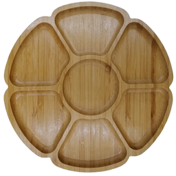 Petisqueira Flor 7 Espaços Bambu 24,5x24x5cm - 1