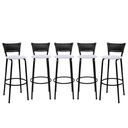 Ver imagem 1 de Kit 5 Banquetas para Bancada Banco Alto Junco Preto Balcão Cozinha Gourmet Bar Área de Lazer Piscina