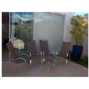Ver imagem 2 de Kit 4 Cadeiras em Alumínio Varanda Piscina Externa e Mesa de Argila