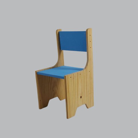 Cadeira Infantil Happy Colorida Madeira Maciça Pinus