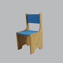 Ver imagem 1 de Cadeira Infantil Happy Colorida Madeira Maciça Pinus