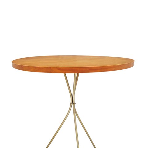 Tampo Redondo Madeira 60cm Bistrô Pinus Decoração
