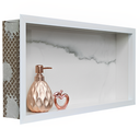 Ver imagem 3 de Nicho de Porcelanato Branco Calacata Polido 60x32cm