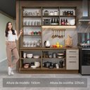 Ver imagem 7 de Armário de Cozinha Compacta 190cm com Cristaleira Agata Madesa Rustic Crema