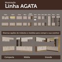 Ver imagem 6 de Armário de Cozinha Compacta 190cm com Cristaleira Agata Madesa Rustic Crema