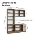 Ver mais imagens de Armário de Cozinha Compacta 190cm com Cristaleira Agata Madesa Rustic Crema