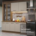 Ver imagem 2 de Armário de Cozinha Compacta 190cm com Cristaleira Agata Madesa Rustic Crema