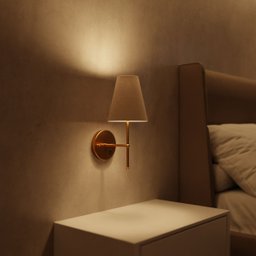 Arandela Luminaria de Parede Dormitorio Dourado com Interruptor Cupula Bege Tecido Algodao Bivolt - 6