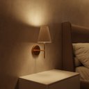 Ver imagem 1 de Arandela Luminária de Parede Clássica Dourado com Interruptor com Cúpula Bege Ref 05