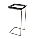 Ver imagem 1 de Mesa Lateral Lf 011 Tampo Quadrado Preto/prata