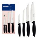 Ver imagem 3 de Jogo de Facas Tramontina Plenus com Lâminas em Aço Inox e Cabos de Polipropileno Preto - 04 Peças