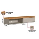 Ver imagem 4 de Nicho Suspenso Marisa com Tampo Engrossado Nature e Off White 140x23 cm - D’Rossi