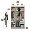 Ver imagem 2 de Guarda Roupa Arezzo 3 Portas 4 Gavetas Cor:Branco
