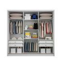 Ver imagem 3 de Guarda Roupa Arezzo 3 Portas 4 Gavetas Cor:Branco