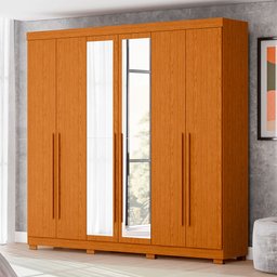 Guarda Roupa Belém 6 Portas com Espelho Albatroz - 2