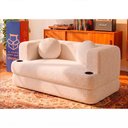 Ver imagem 2 de Sofá Cama Hali 1,88m Xpand Tech Tecido Bouclê Bege Claro Cama Inbox