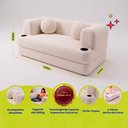 Ver imagem 3 de Sofá Cama Hali 1,88m Xpand Tech Tecido Bouclê Bege Claro Cama Inbox