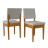 Kit 4 Cadeiras 100% Madeira Maciça Encosto e Assento Estofado Miami - 5