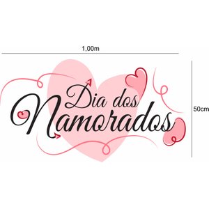 Adesivo de Vitrine Feliz Dia Dos Namorados