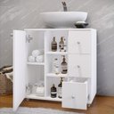 Ver imagem 1 de Armário de Banheiro Ibiza 1 Porta 3 Gavetas Branco - Panorama Móveis