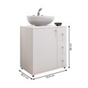 Ver imagem 4 de Armário de Banheiro Ibiza 1 Porta 3 Gavetas Branco - Panorama Móveis