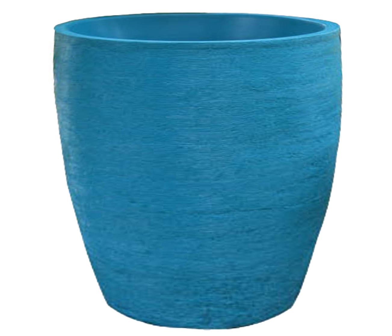 Vaso Planta 30x30 Oval Moderno Polietileno - AZUL TURQUESA 018 - 1