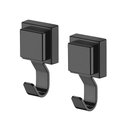 Ver imagem 1 de Kit 2 Ganchos Cabide Multiuso com Ventosa Preto Fosco Future