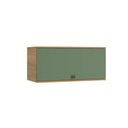 Ver imagem 1 de Armário Aéreo Celeste Kappesberg 100% Mdf 1 Porta Basculante Nogueira/verde 80cm