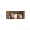 Ver imagem 3 de Armário Aéreo Celeste Kappesberg 100% Mdf 1 Porta Basculante Nogueira/verde 80cm