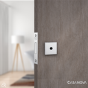 Ver imagem 2 de Fechadura Auxiliar Trava Stam 1004 Inox Roseta Quadrada - Preto Cromado