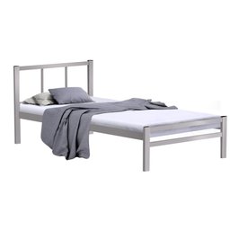 Cama de Ferro Solteiro Cinza - 2