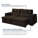 Ver mais imagens de Sofa Retratil e Reclinavel Toronto 290cm 4 Lugar Kc Rei de Casa Veludo Marrom
