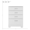 Ver imagem 3 de Guarda Roupa Casal Riva Branco Amêndola Touch Flex com Espelho e Pés e Cômoda Astral 4 Gavetas Branc