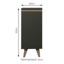 Ver imagem 3 de Balcão Armário de Cozinha 35 cm 1 Porta Preto Reims Madesa