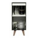Ver imagem 5 de Balcão Armário de Cozinha 35 cm 1 Porta Preto Reims Madesa