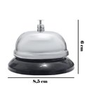 Ver imagem 2 de Campainha Sino de Mesa 8,5x6cm Inox Prateado Metal