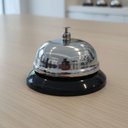 Ver imagem 3 de Campainha Sino de Mesa 8,5x6cm Inox Prateado Metal