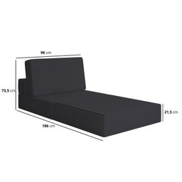 Sofá Cama à Vácuo 1 Lugar Linha Modular Flip Magic - 7