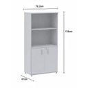 Ver imagem 2 de Armário Pandin Misto AM1600MX-33 2 Portas 2 Prateleiras
