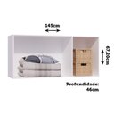 Ver mais imagens de Armário Aéreo Modulado Essenza 3 Portas de Bater MDF-MDP Branco-Bege Dunas Luciane Móveis