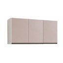 Ver imagem 2 de Armário Aéreo Modulado Essenza 3 Portas de Bater MDF-MDP Branco-Bege Dunas Luciane Móveis