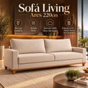 Ver imagem 4 de Sofá Fixo Living 2 Almofadas Soltas 4 Lugares 220cm Ares