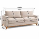Ver imagem 3 de Sofá Fixo Living 2 Almofadas Soltas 4 Lugares 220cm Ares