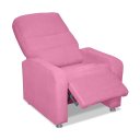 Ver imagem 2 de Poltrona do Papai Confortável Suede Rose Sistema Encosto Reclinável e Inclinável Mecanismo Manual