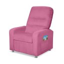 Ver imagem 3 de Poltrona do Papai Confortável Suede Rose Sistema Encosto Reclinável e Inclinável Mecanismo Manual