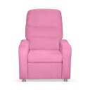 Ver imagem 1 de Poltrona do Papai Confortável Suede Rose Sistema Encosto Reclinável e Inclinável Mecanismo Manual